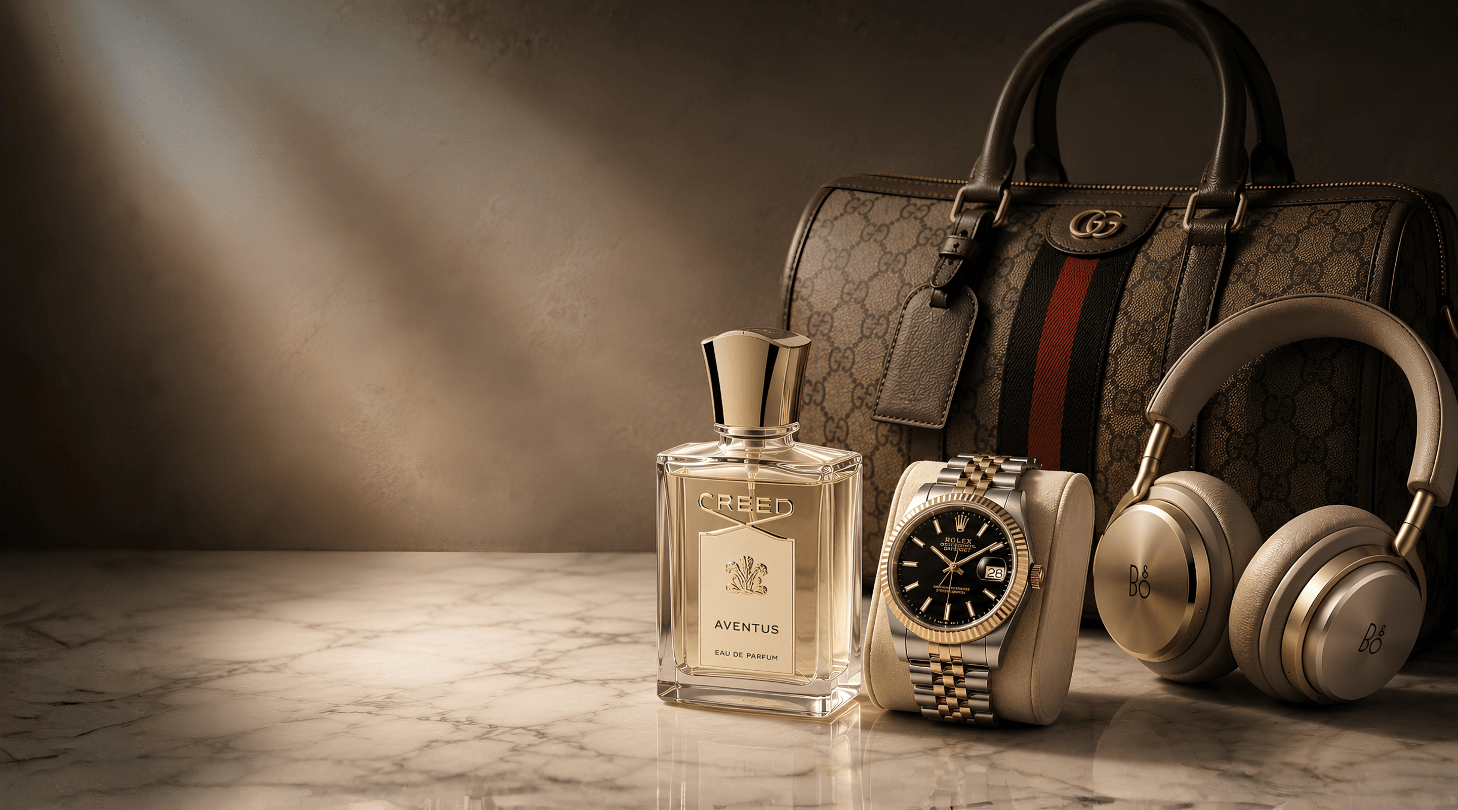 Luxury accessories — watches, bags, shoes, perfumes & electronics